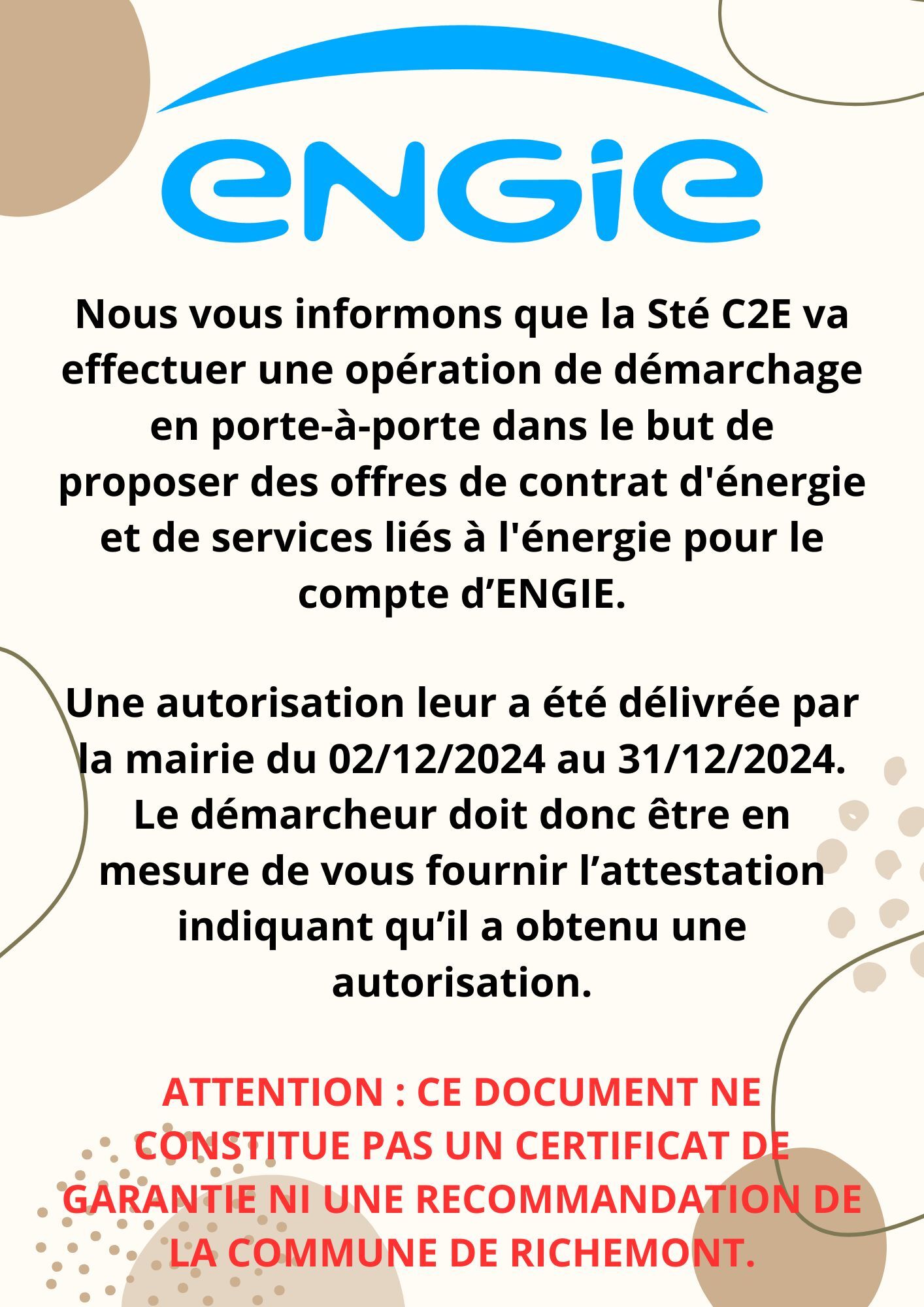 DEMARCHAGE ENGIE RE