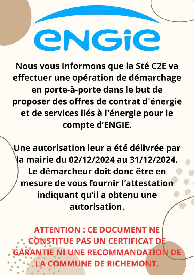 DEMARCHAGE ENGIE RE